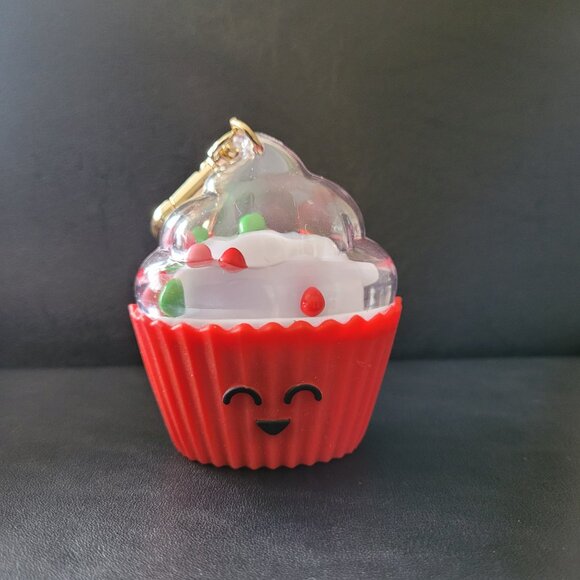 Bath & Body Works CUPCAKE Red Pocket Holder Keychain - Picture 1 of 8